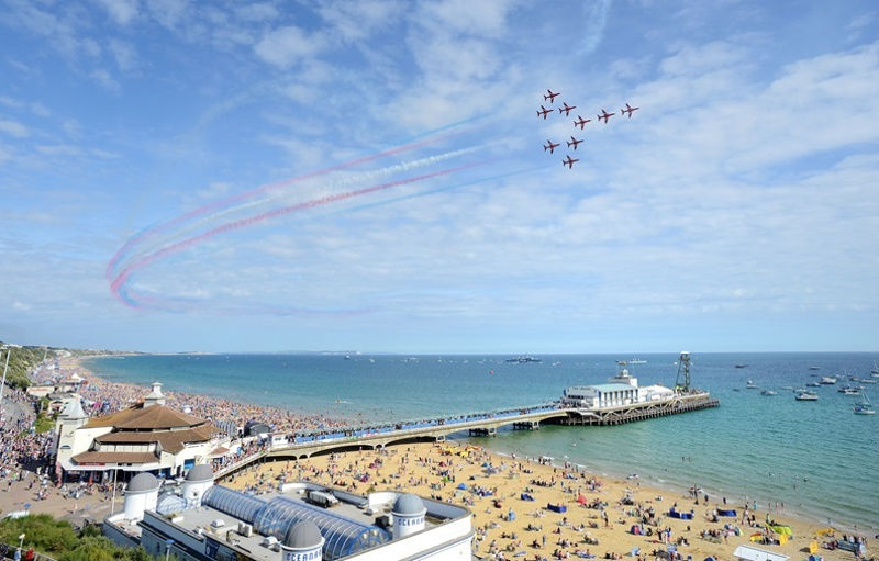 Red Arrows over Bournemouth