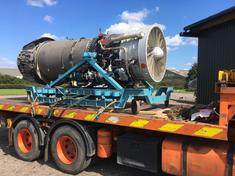 Conway engine arrives at Newark Air Museum