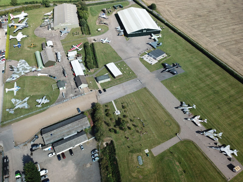 Aerial view of Newark Air Museum