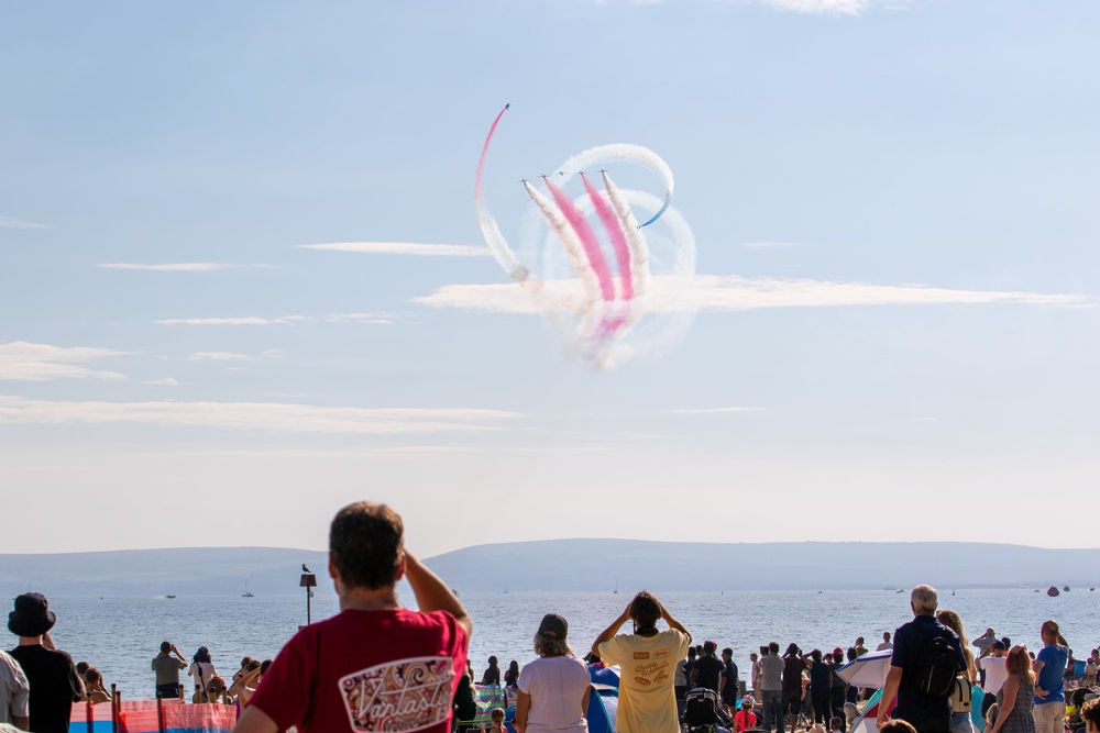 Red Arrows at Bournemouth Air Show by Paul Johnson