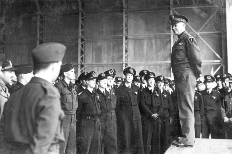 B25 squadron with Eisenhower