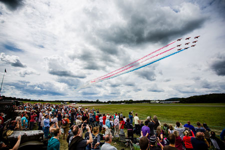 Dunsfold crowds by Tony Hart